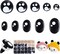400-Piece Black Safety Eyes for Amigurumi – 8-16mm Oval & Round Crochet Doll Eyes with Washers for Plush Toys, Stuffed Animals & DIY Crafts